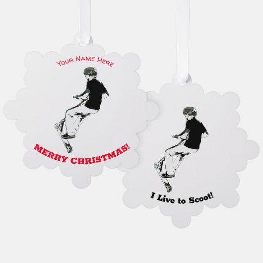 空気得だ! – スタントスクーターのトリック オーナメントカード (正面/裏面)