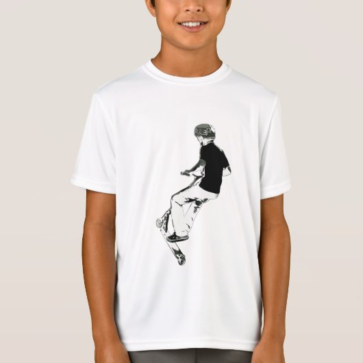 空気得だ！ – スタントスクーターのトリック Tシャツ (正面)