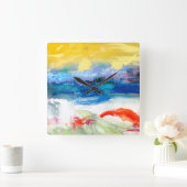 空気明白なI スクエア壁時計 (ホーム)