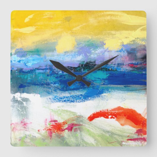 空気明白なI スクエア壁時計 (正面)