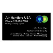 空気暖房の冷却サービス マグネット名刺 (正面)