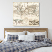 空気流量の世界地図 キャンバスプリント (インサイチュ (寝室))