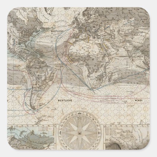 空気流量の世界地図 スクエアシール (正面)