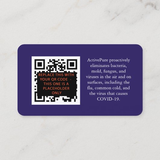 空気清浄専門業者用名刺 名刺 (裏面)