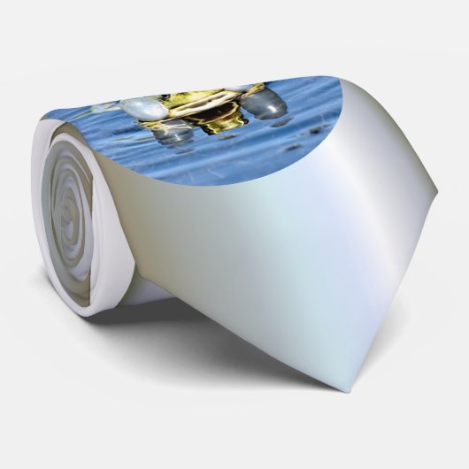 空気袋を使った水中の蛙 ネクタイ (ロール)