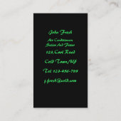 空気調節の名刺 名刺 (裏面)