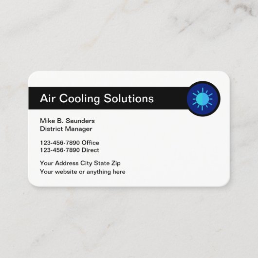 空気調節サービス名刺 名刺 (正面)