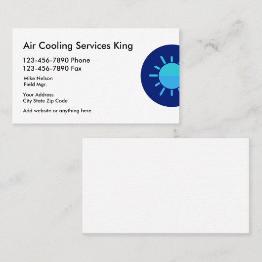 空気調節サービス 名刺 (正面/裏面)