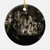 空気Pumの実験を示している哲学者 セラミックオーナメント (裏面)