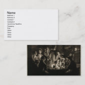 空気Pumの実験を示している哲学者 名刺 (正面/裏面)