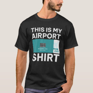 空港おもしろい搭乗券、おもしろい旅行 Tシャツ