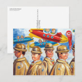 「空港での一日」 ポストカード (正面/裏面)