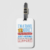 空港へおもしろいの旅行中毒性 ラゲッジタグ (正面縦)