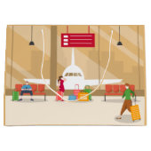 空港クール旅行パーティーラージ抱き枕 ラージペーパーバッグ (正面)