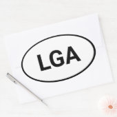 空港コードの個人用設定 楕円形シール (封筒)