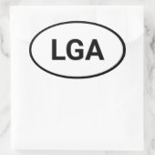 空港コードの個人用設定 楕円形シール (バッグ)