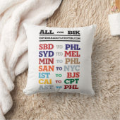 空港コード枕 クッション (ブランケット)