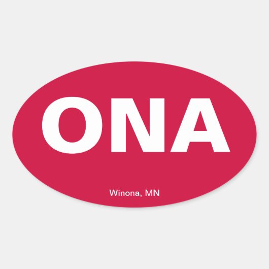 空港コード – ウィノナミネソタ 楕円形シール (正面)