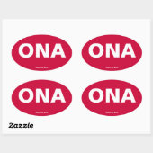 空港コード – ウィノナミネソタ 楕円形シール (シート)