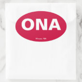 空港コード – ウィノナミネソタ 楕円形シール (バッグ)