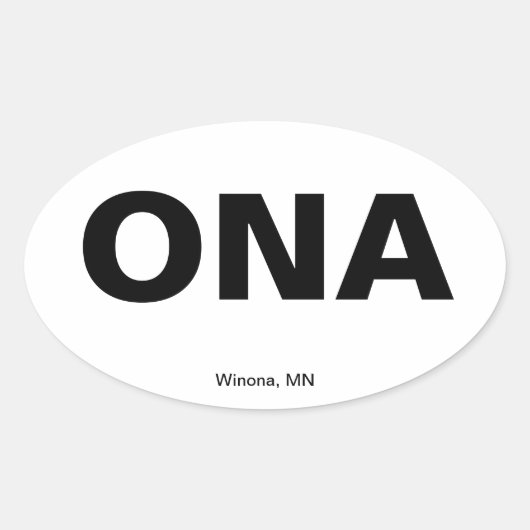 空港コード – ウィノナミネソタ 楕円形シール (正面)