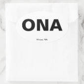 空港コード – ウィノナミネソタ 楕円形シール (バッグ)