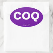 空港コード – クロケー、ミネソタ 楕円形シール (バッグ)