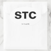 空港コード – ミネソタ州セントクラウド 楕円形シール (バッグ)