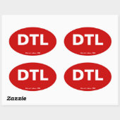 空港コード – ミネソタ州デトロイトレイクス 楕円形シール (シート)