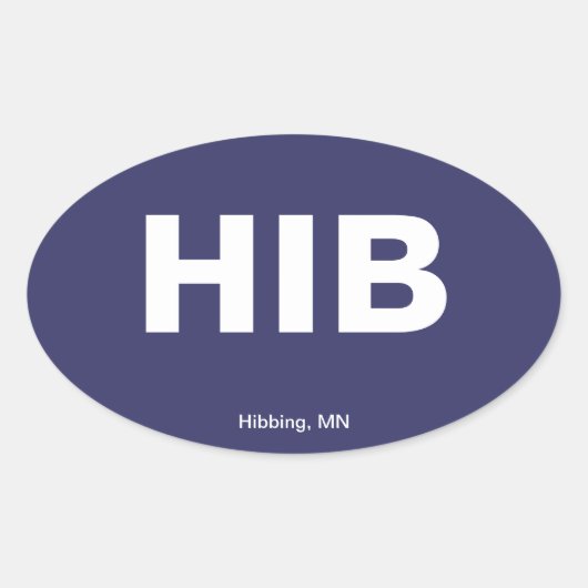 空港コード – ミネソタ州ハイビング 楕円形シール (正面)