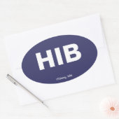 空港コード – ミネソタ州ハイビング 楕円形シール (封筒)