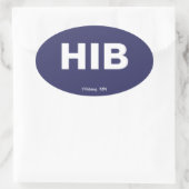 空港コード – ミネソタ州ハイビング 楕円形シール (バッグ)