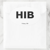 空港コード – ミネソタ州ハイビング 楕円形シール (バッグ)