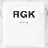 空港コード – ミネソタ州レッドウィング 楕円形シール (バッグ)