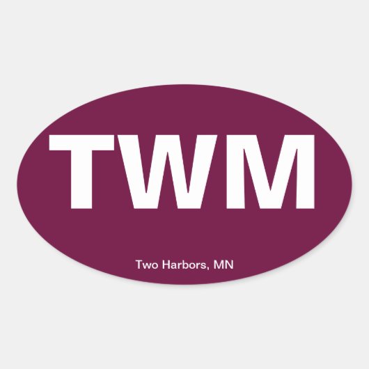 空港コード – ミネソタ州2つの港 楕円形シール (正面)