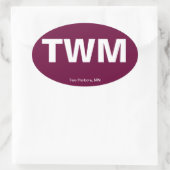 空港コード – ミネソタ州2つの港 楕円形シール (バッグ)