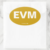 空港コード – ミネソタ州，エヴェレス 楕円形シール (バッグ)