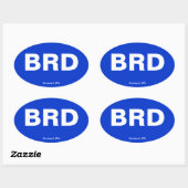 空港コード – ミネソタ州，ブレイナード 楕円形シール (シート)