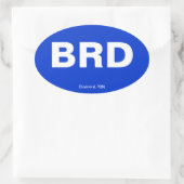 空港コード – ミネソタ州，ブレイナード 楕円形シール (バッグ)