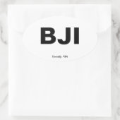 空港コード – ミネソタ州，ベミジ 楕円形シール (バッグ)