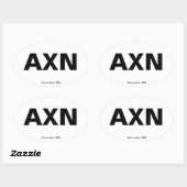 空港コード – ミネソタ,アレクサンドリア 楕円形シール (シート)