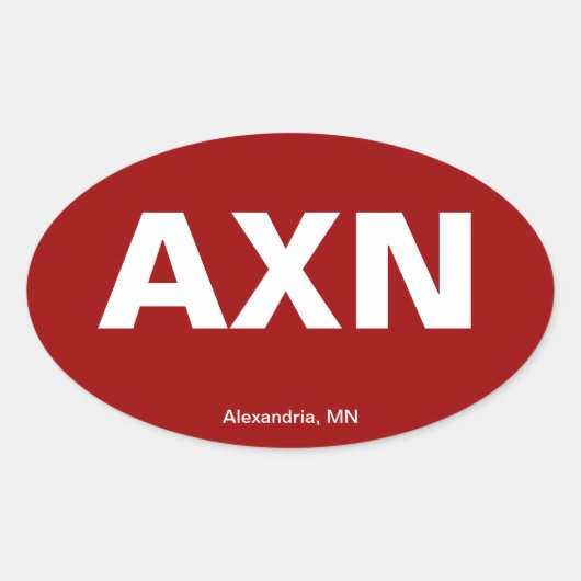 空港コード – ミネソタ，アレクサンドリア 楕円形シール (正面)