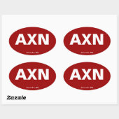 空港コード – ミネソタ，アレクサンドリア 楕円形シール (シート)