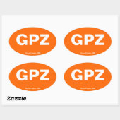 空港コード – ミネソタ，グランドラピッド 楕円形シール (シート)