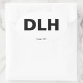 空港コード – ミネソタ,ダルース 楕円形シール (バッグ)