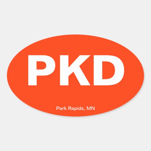 空港コード – ミネソタ，パークラピッド 楕円形シール (正面)