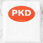 空港コード – ミネソタ，パークラピッド 楕円形シール (バッグ)