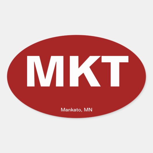 空港コード – ミネソタ，マンカト 楕円形シール (正面)