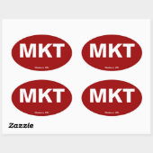 空港コード – ミネソタ，マンカト 楕円形シール (シート)