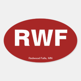 空港コード-レッドウッドの滝、ミネソタ 楕円形シール